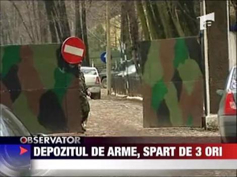 Depozitul de arme, spart de 3 ori