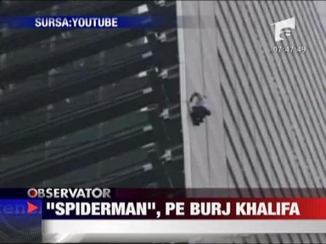 "Spiderman" pe Burj Khalifa