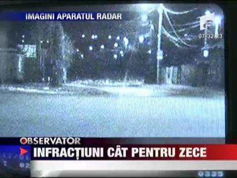 Un tinar din Baia Mare "se plimba" cu 102 km/h prin oras