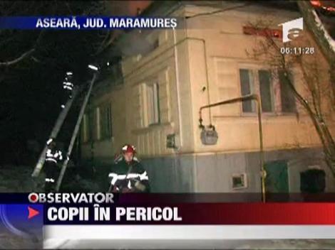 Copii scapati din flacari