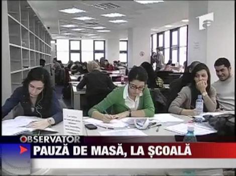 Pauza de masa pentru elevi si studenti