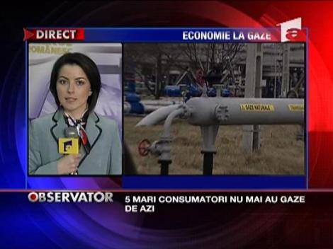 Cinci mari consumatori nu mai au gaze de azi