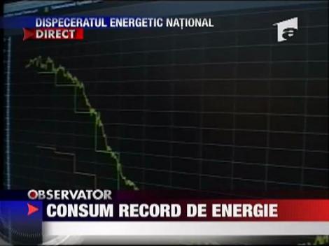 Consum record de energie