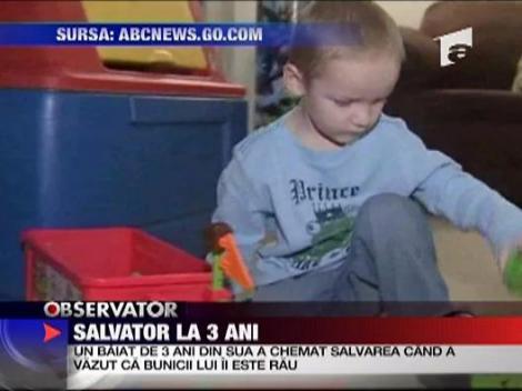 Un baietel de 3 ani si-a salvat bunica de la moarte