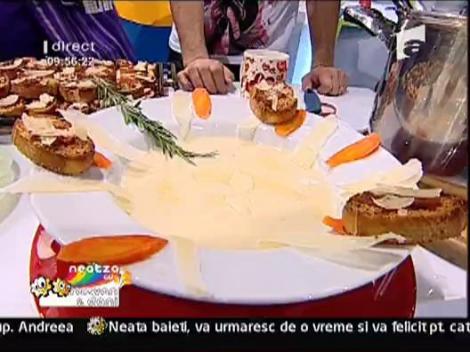 Vladut a gatit supa crema de telina