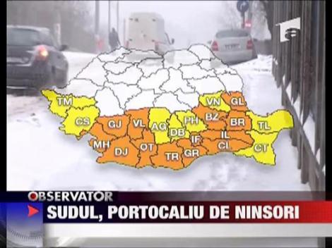 Sudul, portocaliu de ninsori