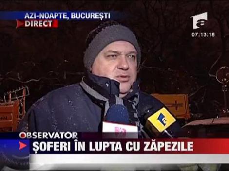 Soferi in lupta cu zapezile