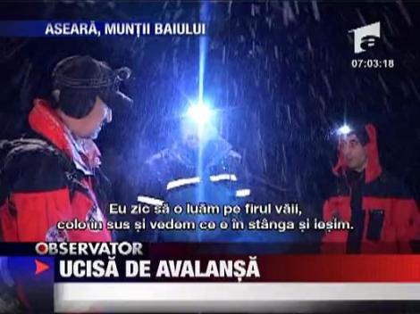 Inghitita de zapada sub ochii familiei