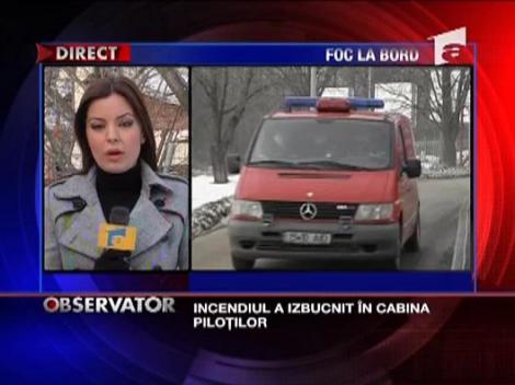 Un avion a luat foc in zbor