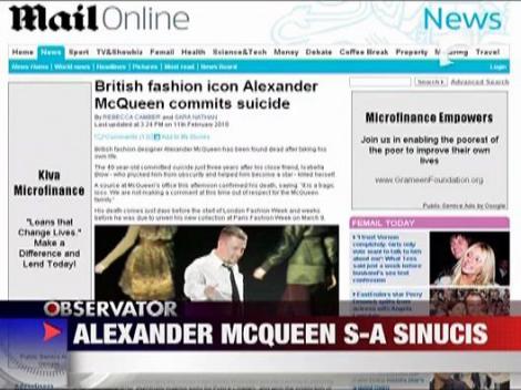 Alexander McQueen s-a sinucis