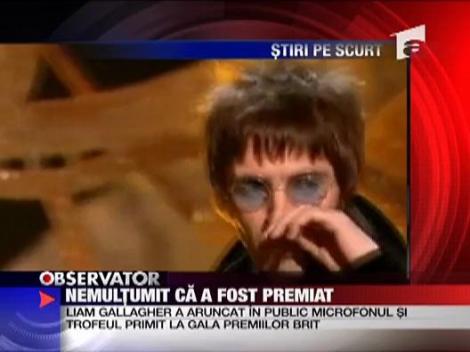 Liam Gallagher, nemultumit ca a fost premiat