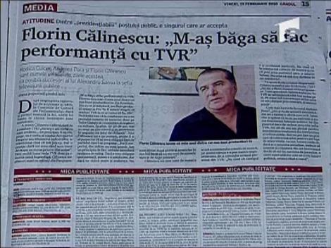 Calinescu "s-ar baga" la TVR