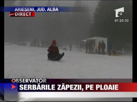 Distractie pe ploaie la munte