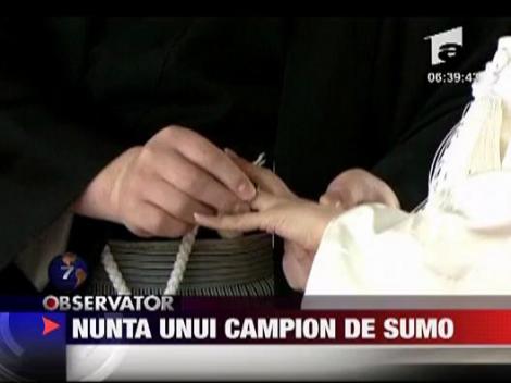 Campionul la sumo s-a casatorit
