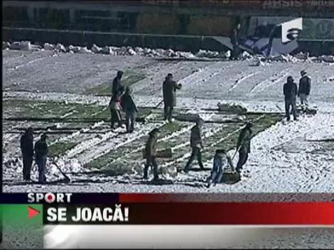 Suporterii au dat zapada in Giulesti!