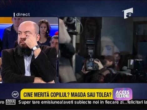 Magda si Tolea isi disputa copilul cu agresivitate