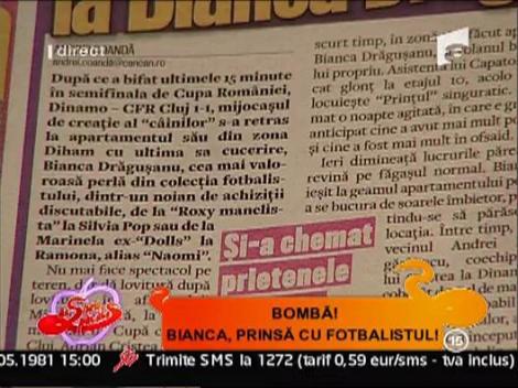 Bianca Dragusanu, prinsa cu Adrian Cristea