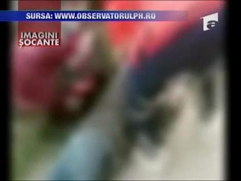 Elev batut cu parul - IMAGINI SOCANTE