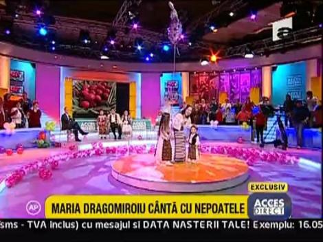 Maria Dragomiroiu a cantat la Acces Direct, alaturi de nepoate