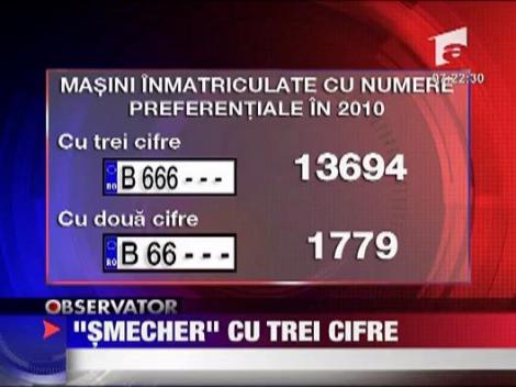Placute de inmatriculare cu 3 cifre