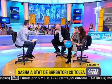 Tolea Ciumac apare cu Sasha in brate, la Acces Direct