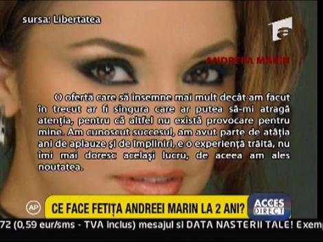 Ce face fetita Andreei Marin la 2 ani?