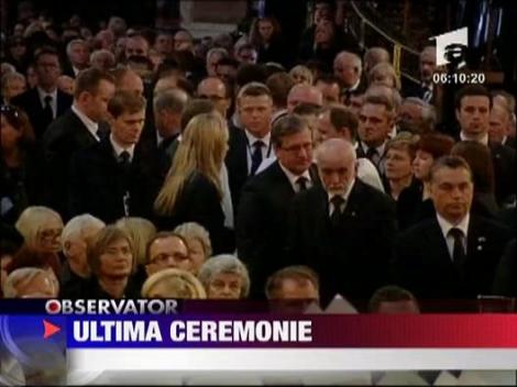 Ultima ceremonie pentru Lech Kaczynski