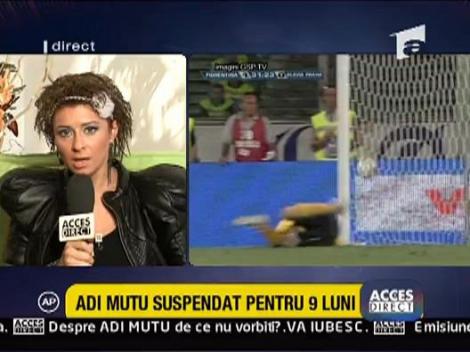 Adi Mutu suspendat pentru 9 luni