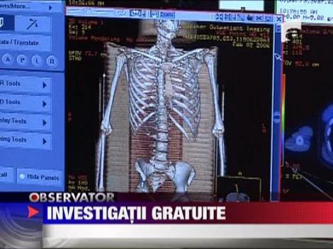 Investigatii gratuite pentru bolnavii de cancer