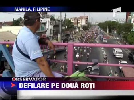 Defilare pe doua roti! Aproape 8000 de biciclisti