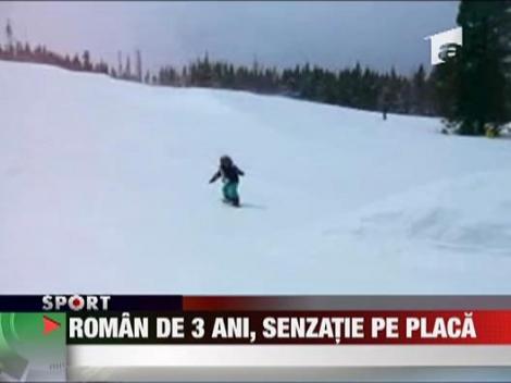 Roman de 3 ani, senzatie pe placa