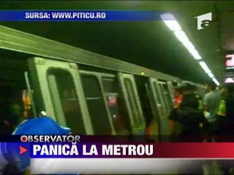 Panica la metrou , a luat foc o siguranta din tabloul unei garnituri