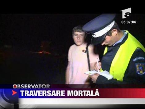 Calcat pe cap de TIR