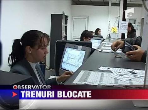 Trenuri blocate