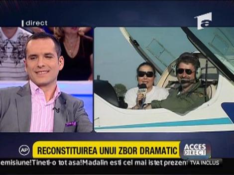 Pilotul si Mihaela Moise - impresii la aterizare