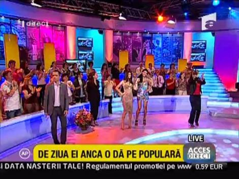 Anca Turcasiu a cantat "populara" la Acces Direct