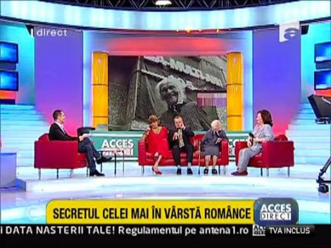 Femeia de 105 ani, invitata la Acces Direct