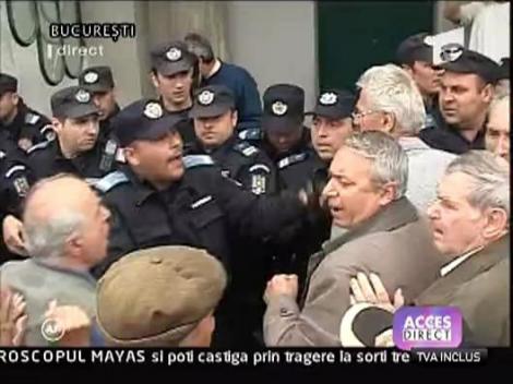 Imagini socante de la protestul pensionarilor