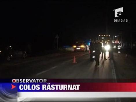 O cisterna de 25 de tone s-a rasturnat in Valcea