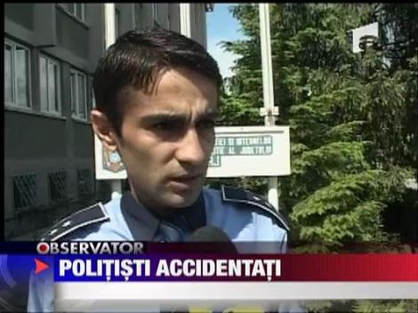 Doi politisti din Gorj au facut accident cu masina