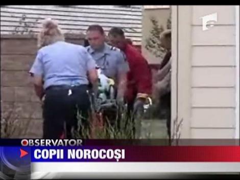 Copil norocos: a supravietuit dupa ce au cazut de la etajul 2