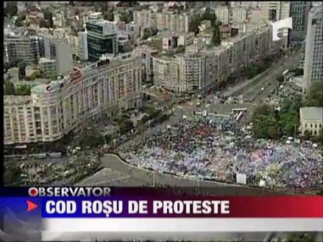 Vezi cele mai interesante imagini ale protestului de la Guvern