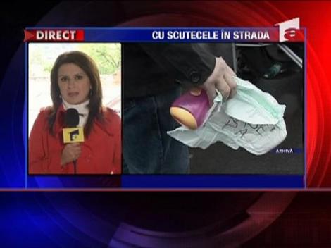 Protest cu scutece murdare