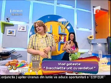 Orecchiette unt cu verdeturi