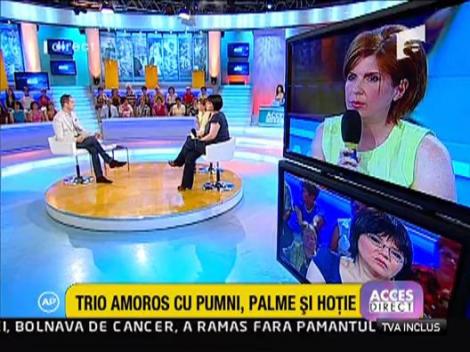 Trio amoros cu pumni, palme si hotie