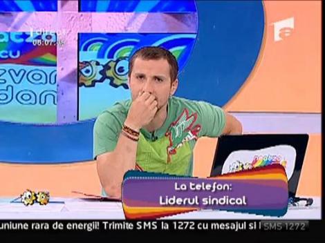 Liderul sindical vorbeste, prin telefon, cu Dani