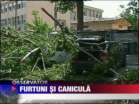 Furtuni si canicula peste Romania