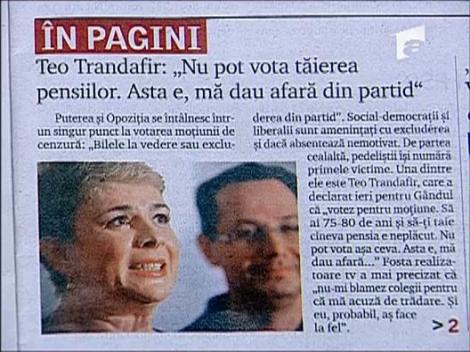 Declaratia lui Teo Trandafir