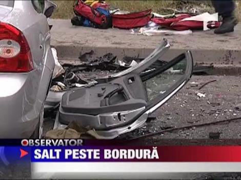 Salt peste bordura! Accident pe DN1!