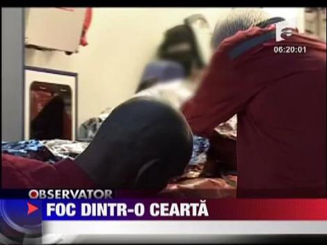Si-a dat foc dintr-o cearta